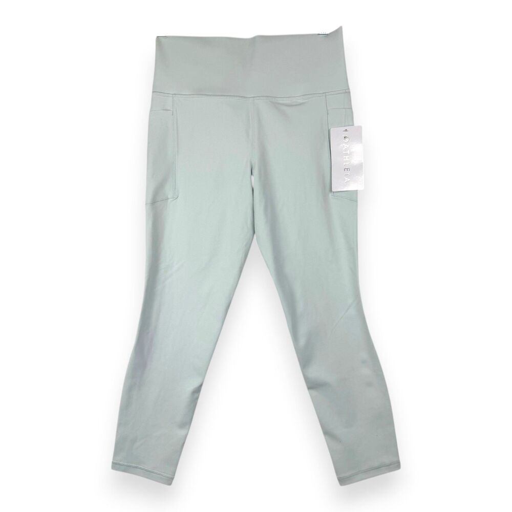 NWT Athleta Salutation Stash 7/8 Tight M Light Sage Green High Rise Leggings